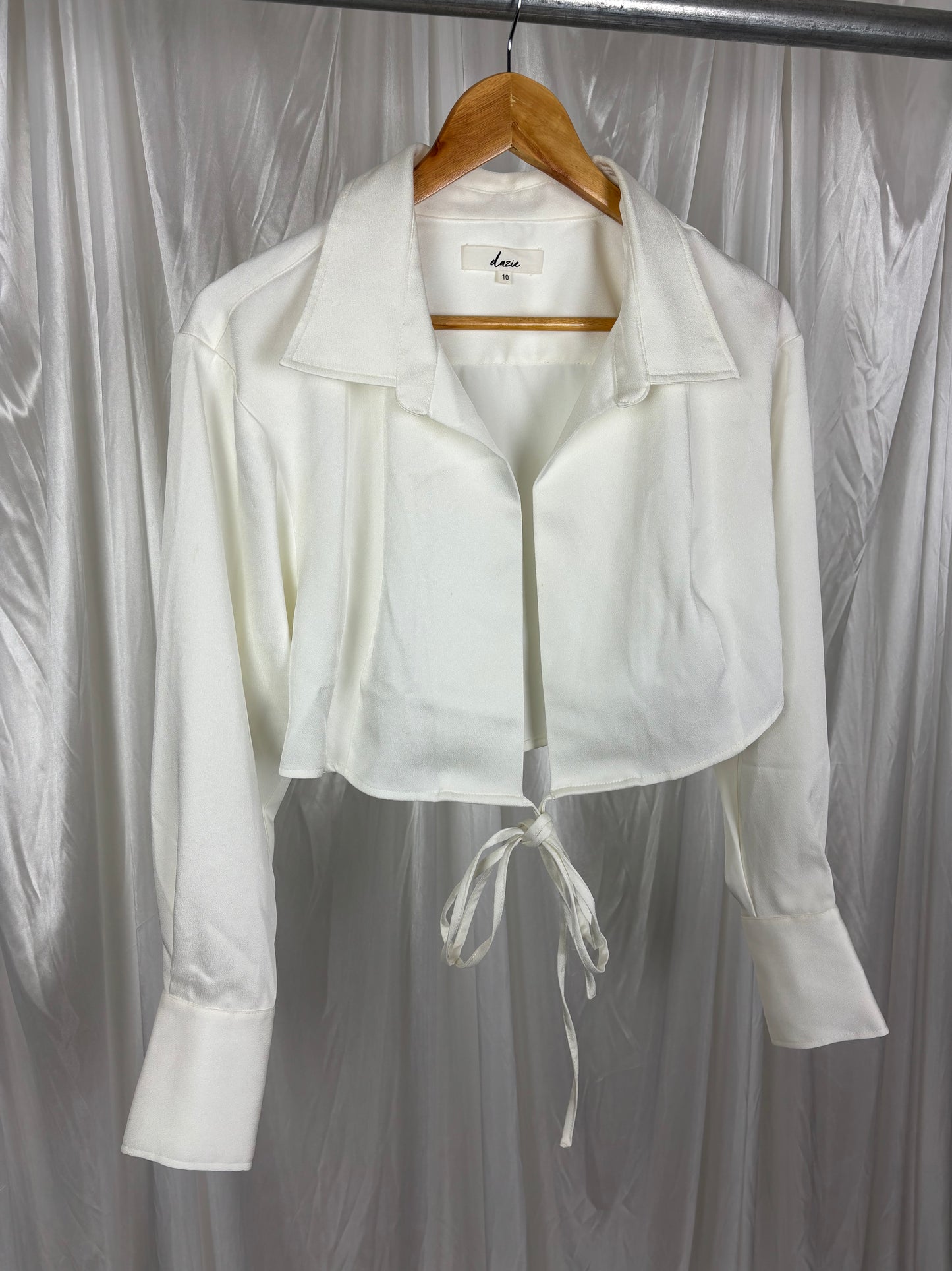 Dazie White Blazer Top - 10