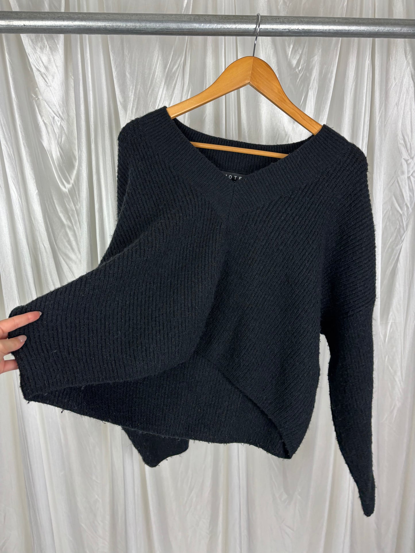 Motel Black Knit Jumper - S