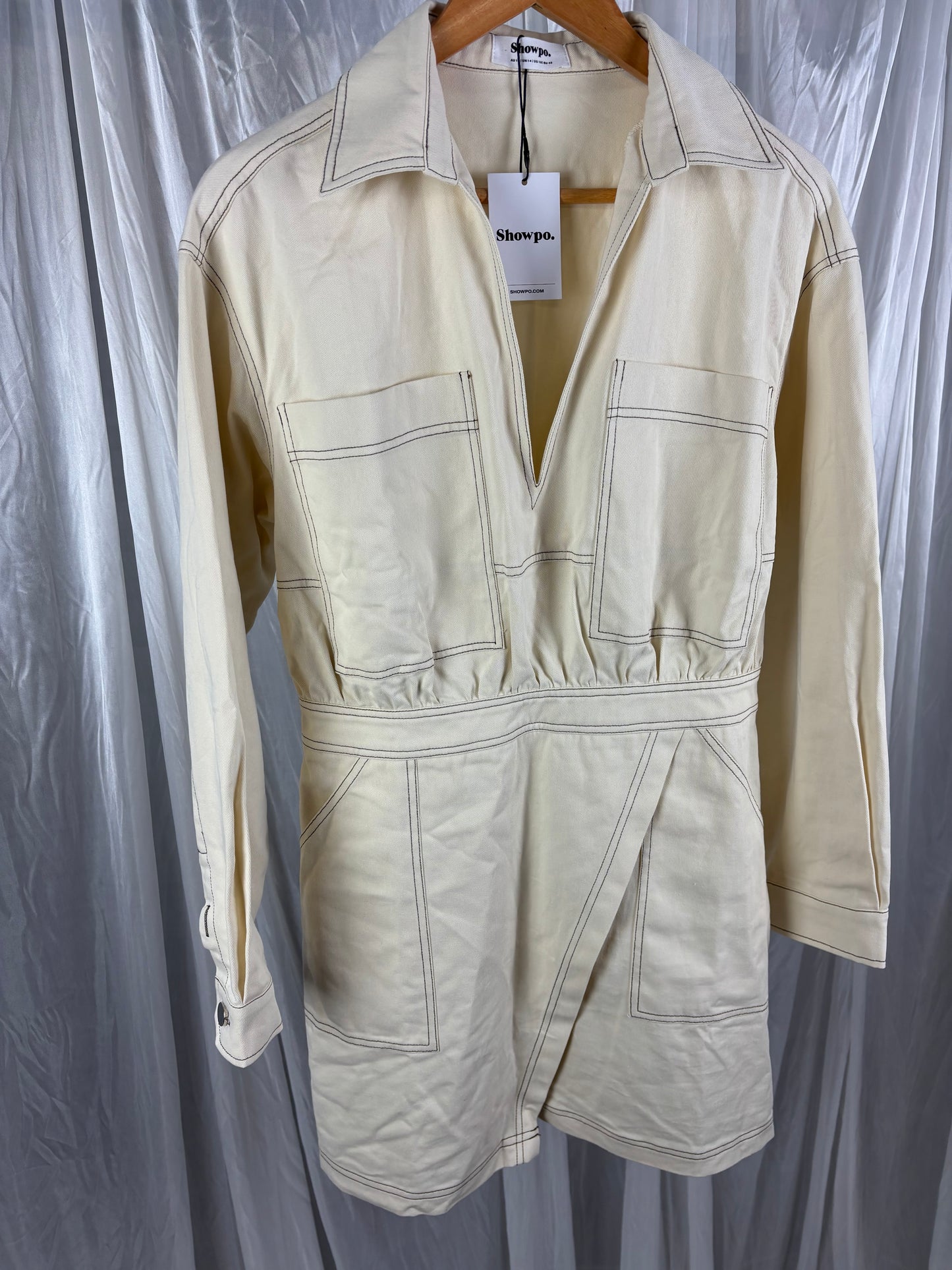 Showpo Denim Mini Dress - 14