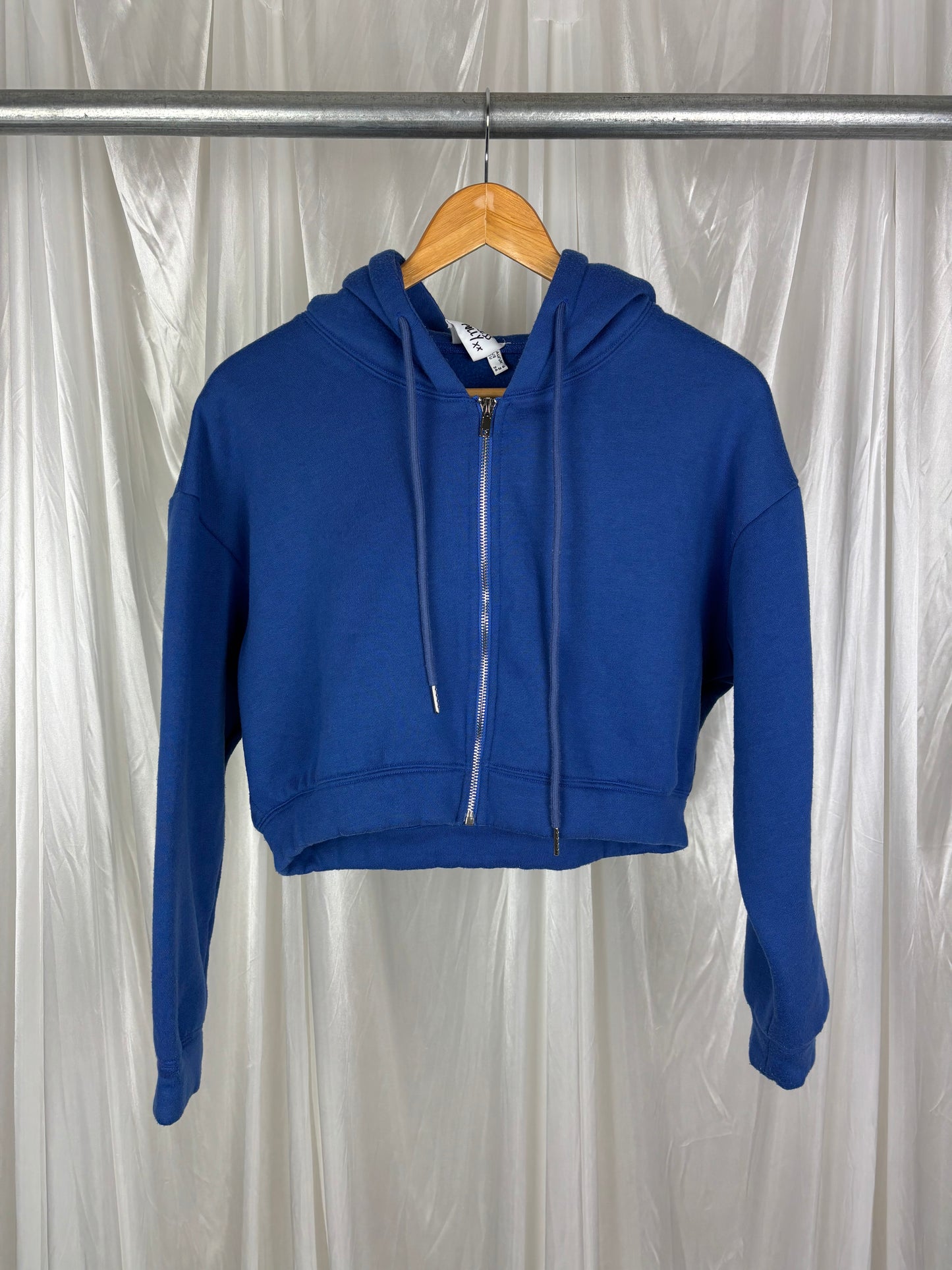 Princess Polly Blue Cropped Hoodie - 6