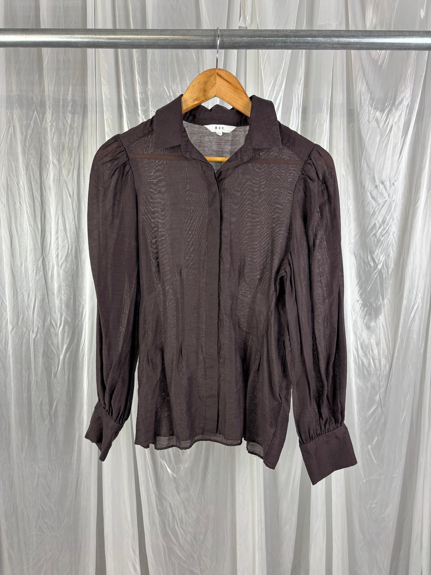 Max Brown Sheer Shirt - 8