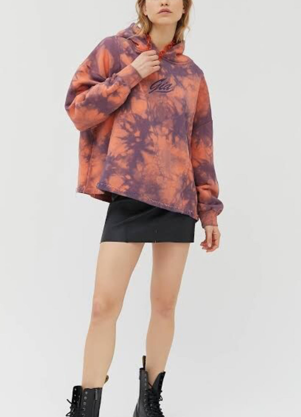 I Am Gia Patterned Hoodie - S