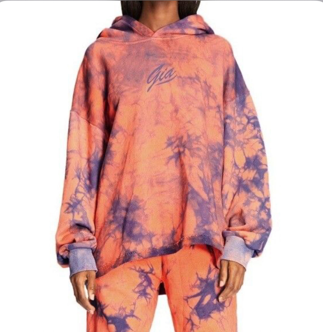 I Am Gia Patterned Hoodie - S