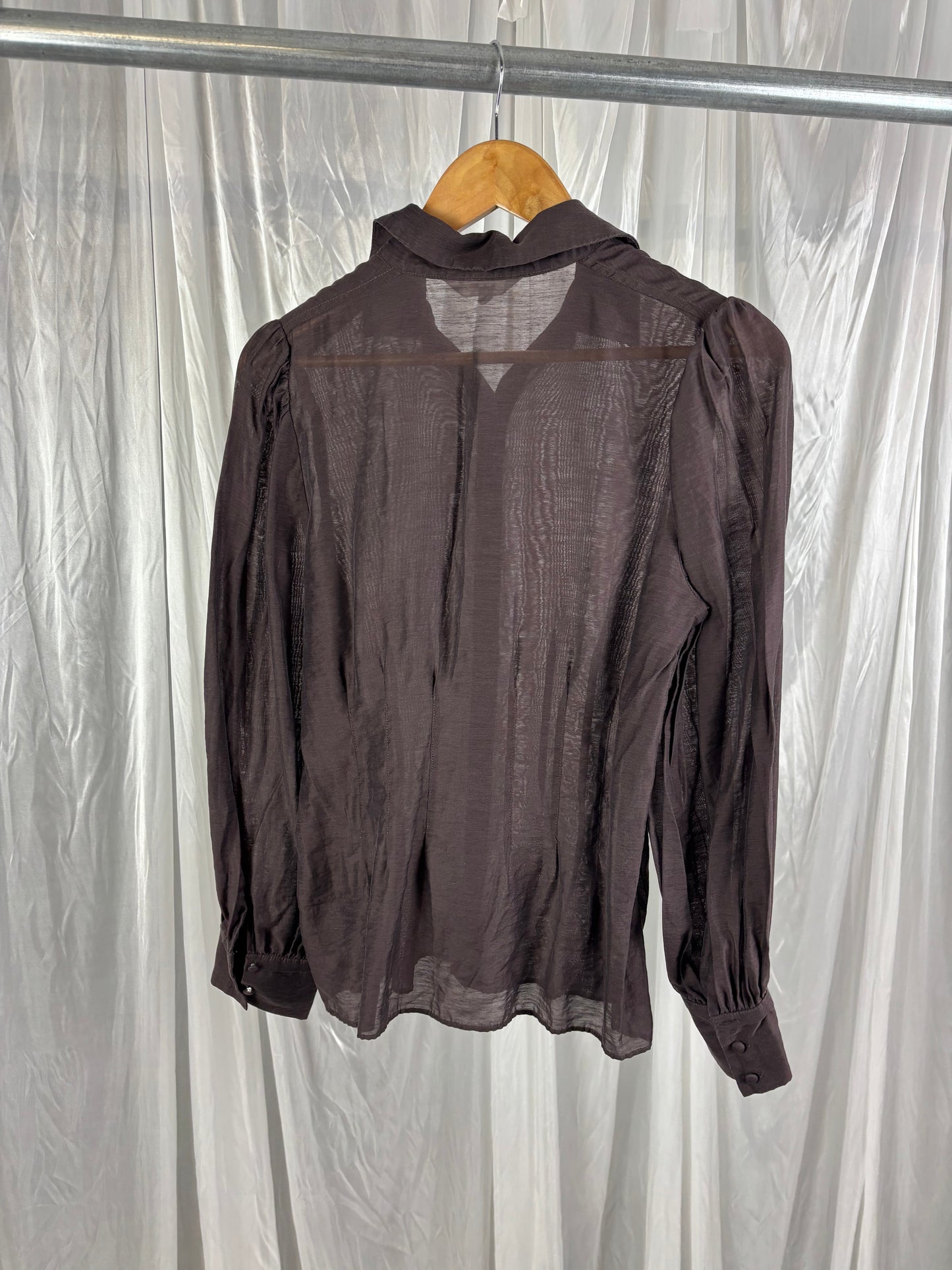 Max Brown Sheer Shirt - 8