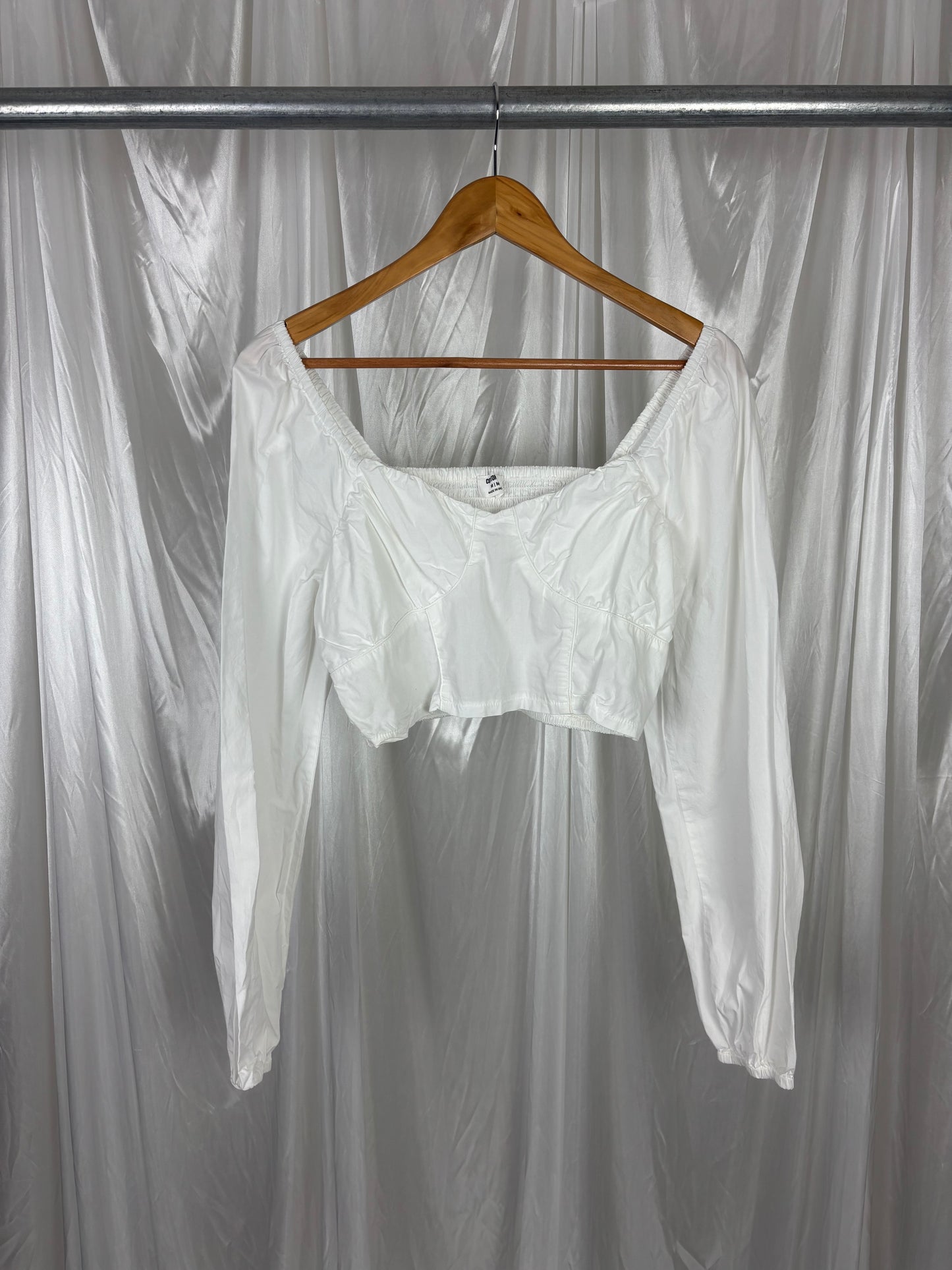 Cotton On White Long Sleeve Top - M