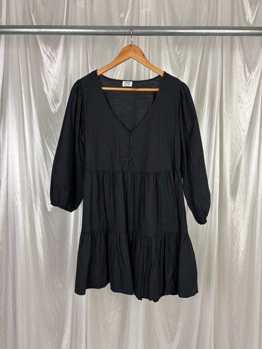 Cotton On Black Tiered Dress - 12