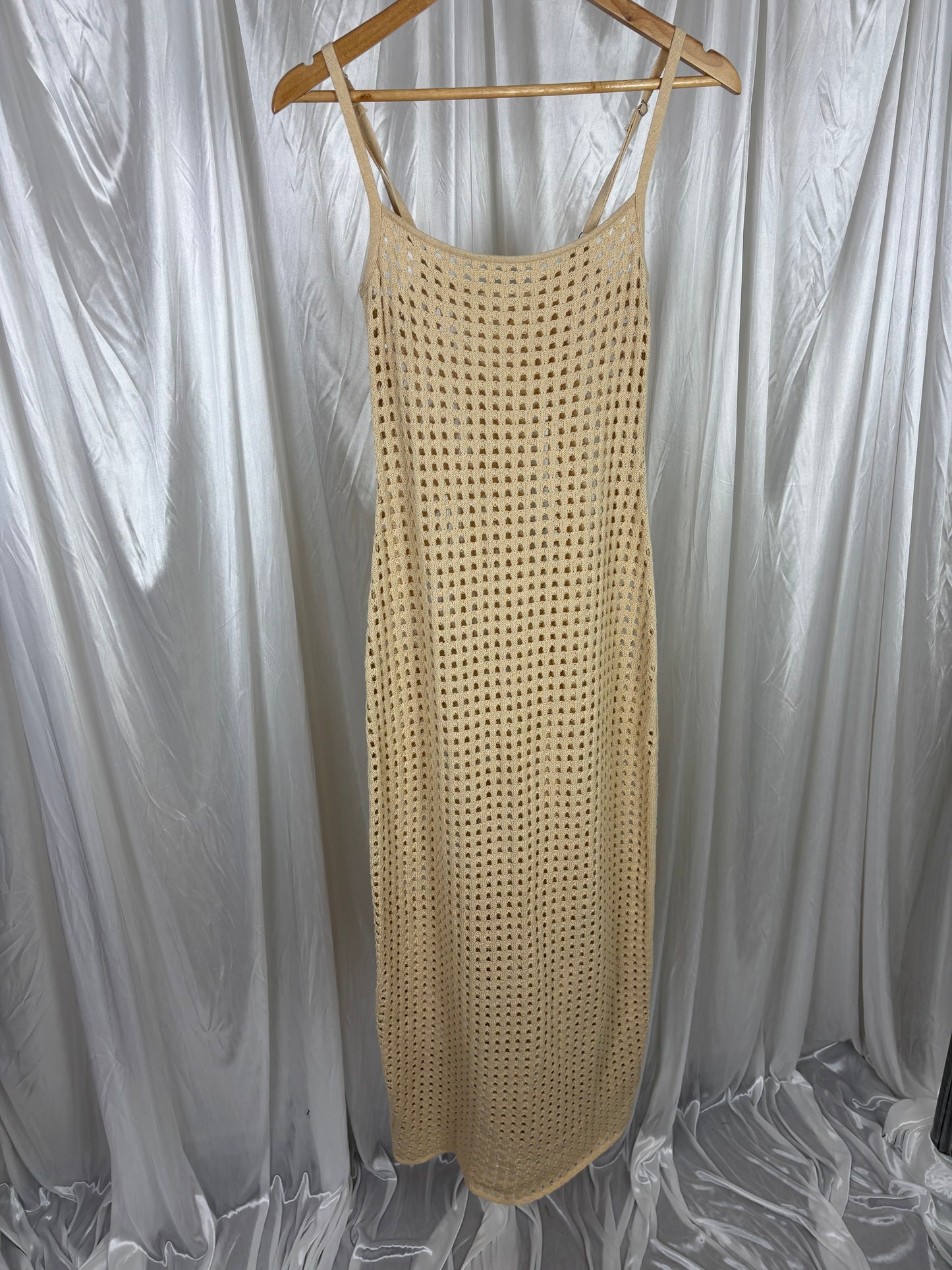 Subtitled Crochet Maxi Dress - S