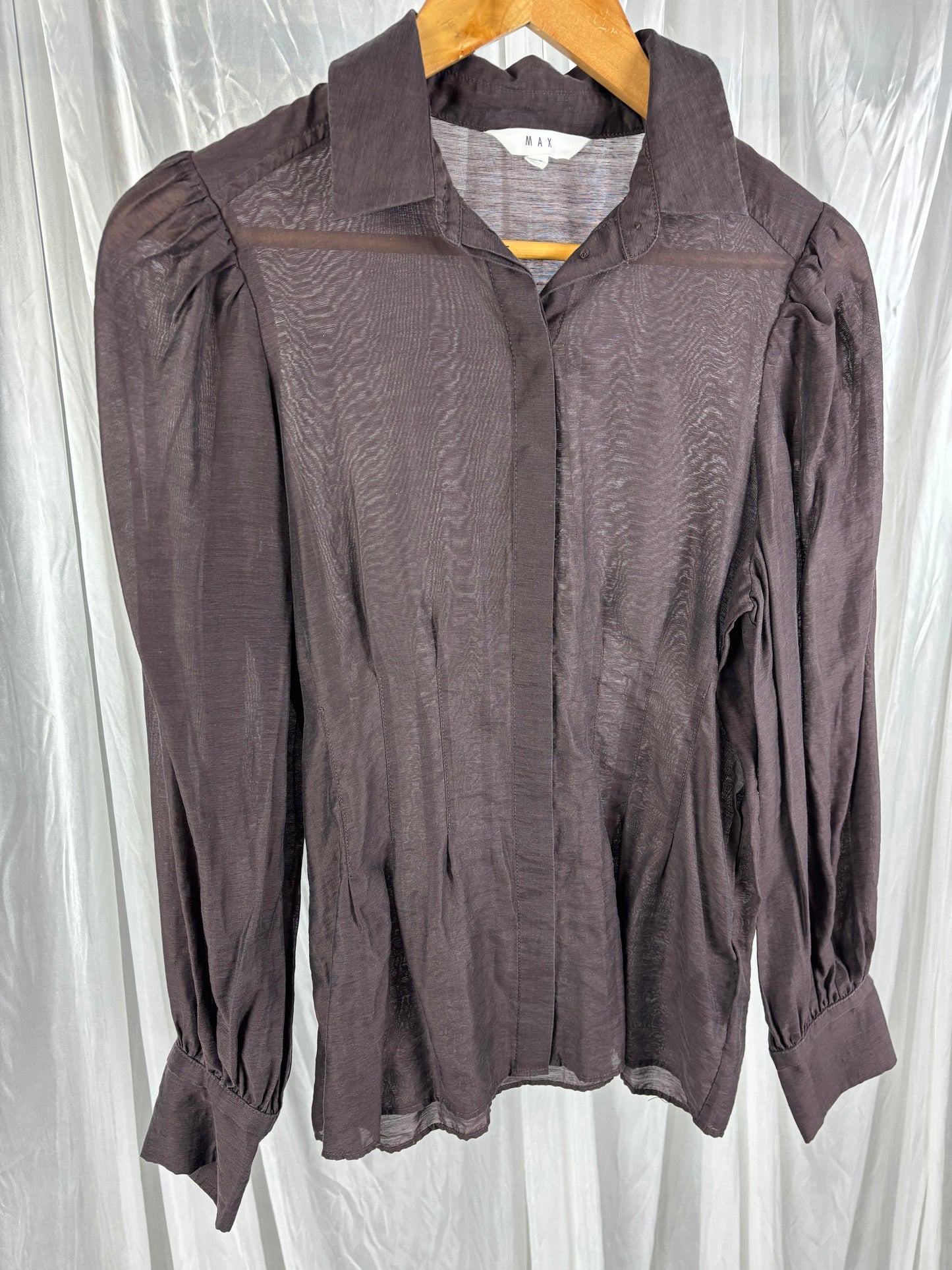 Max Brown Sheer Shirt - 8