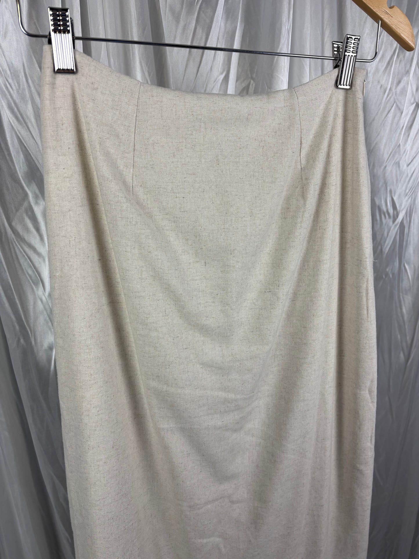 Charcoal Linen Skirt - 8