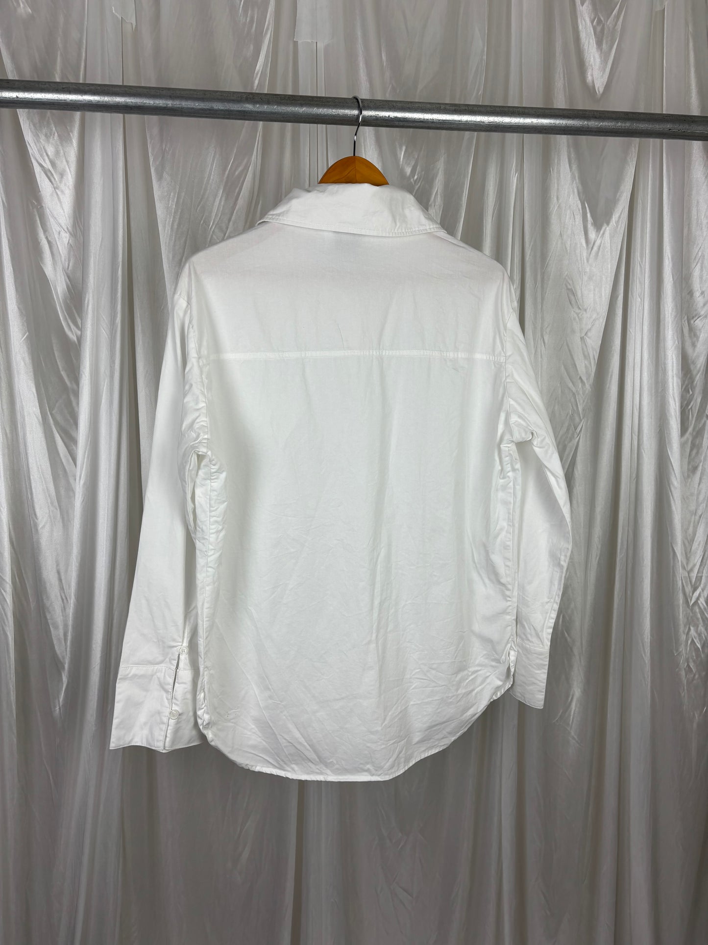 Avenue White Button Front Shirt - S-M
