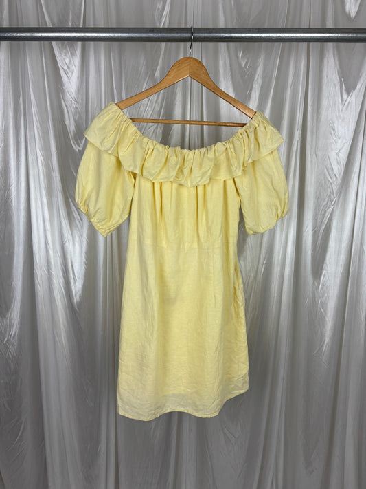 H&M Yellow Mini Dress - L