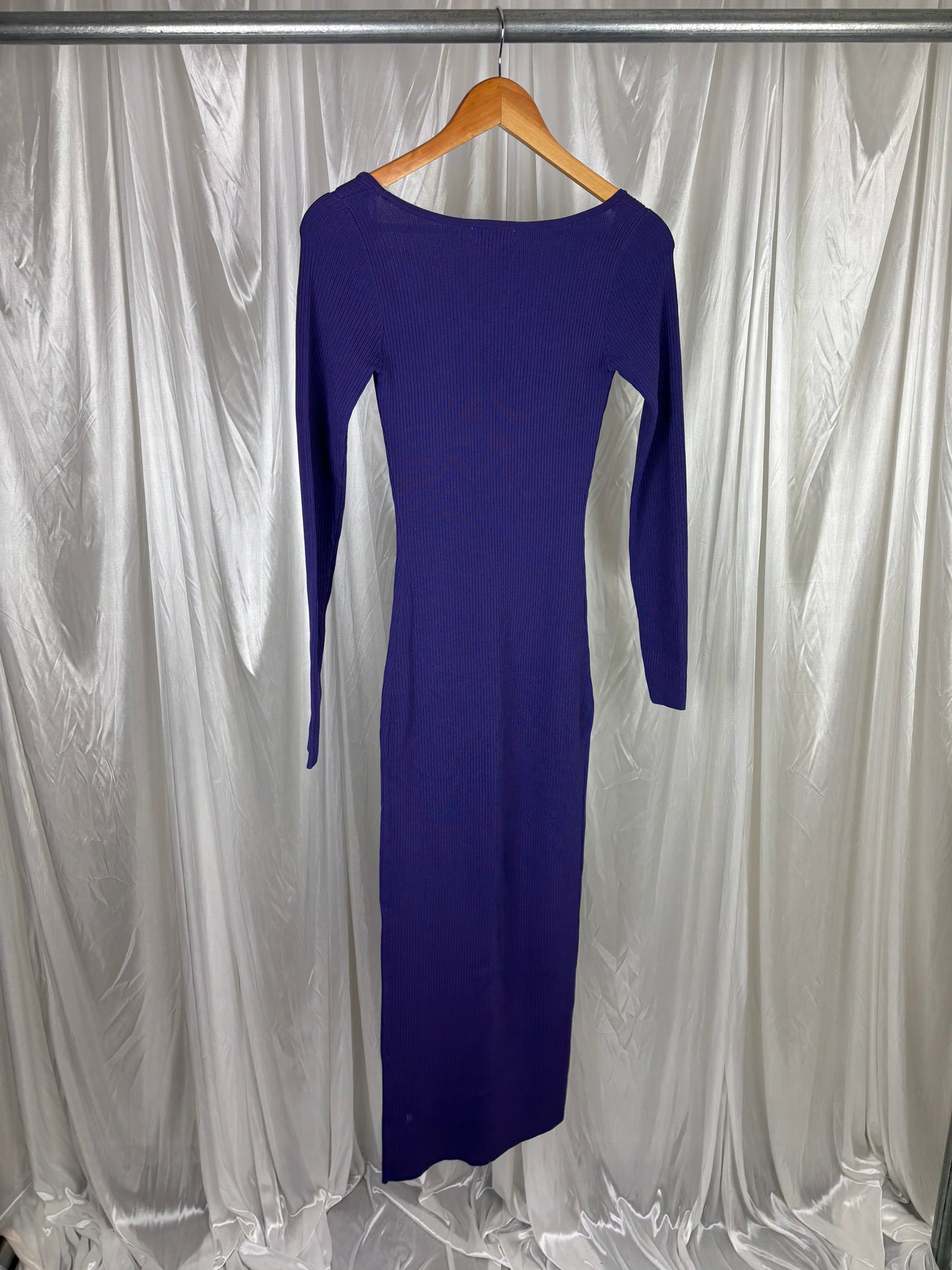 Glassons Purple Ribbed Dress - XS
