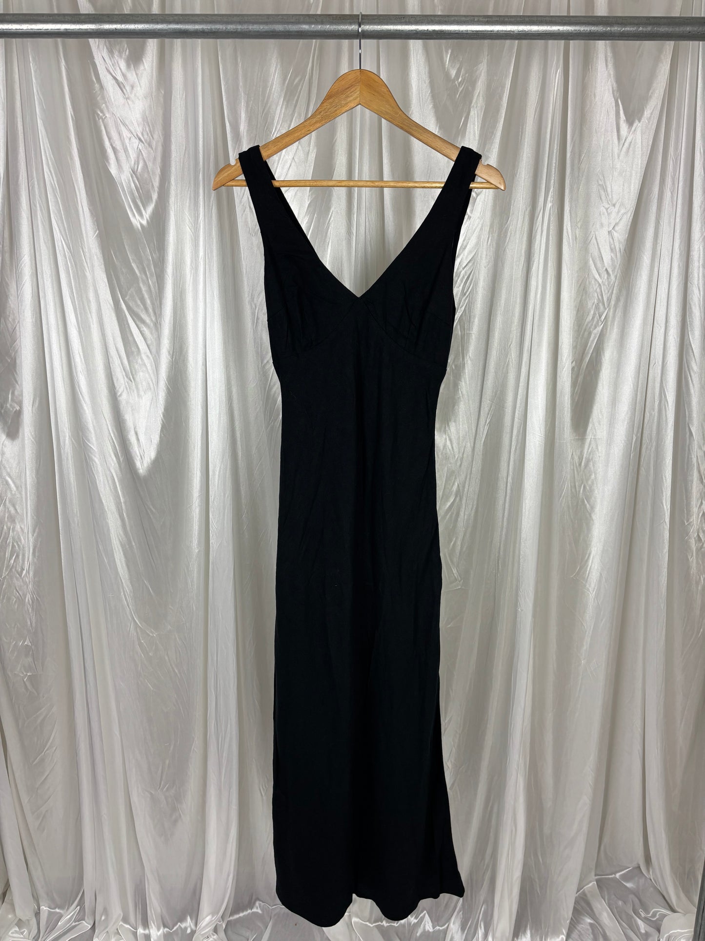 Glassons Black Linen Blend Dress - 6