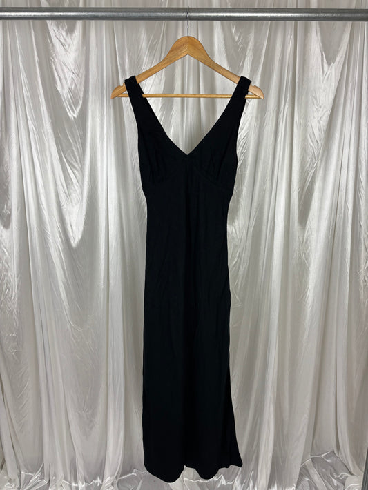 Glassons Black Linen Blend Dress - 6