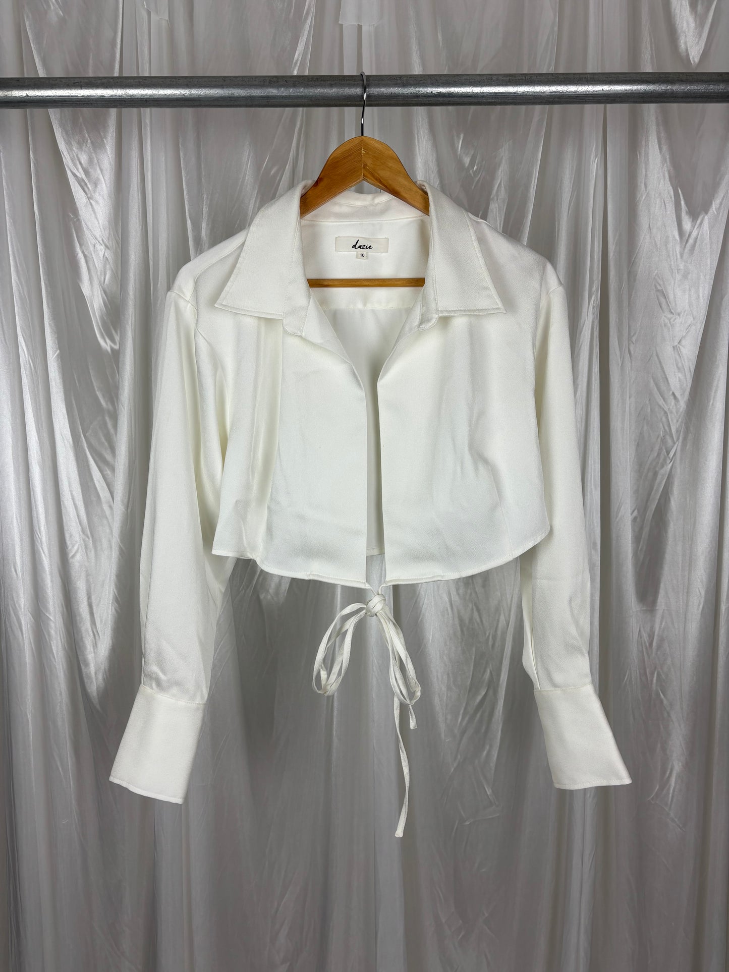 Dazie White Blazer Top - 10