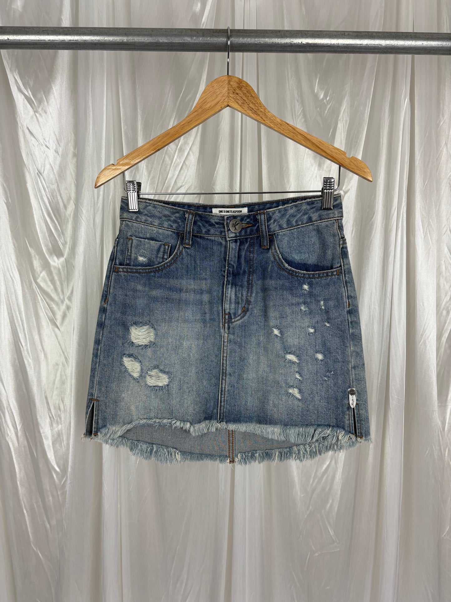 One Teaspoon Blue Denim Skirt - 26
