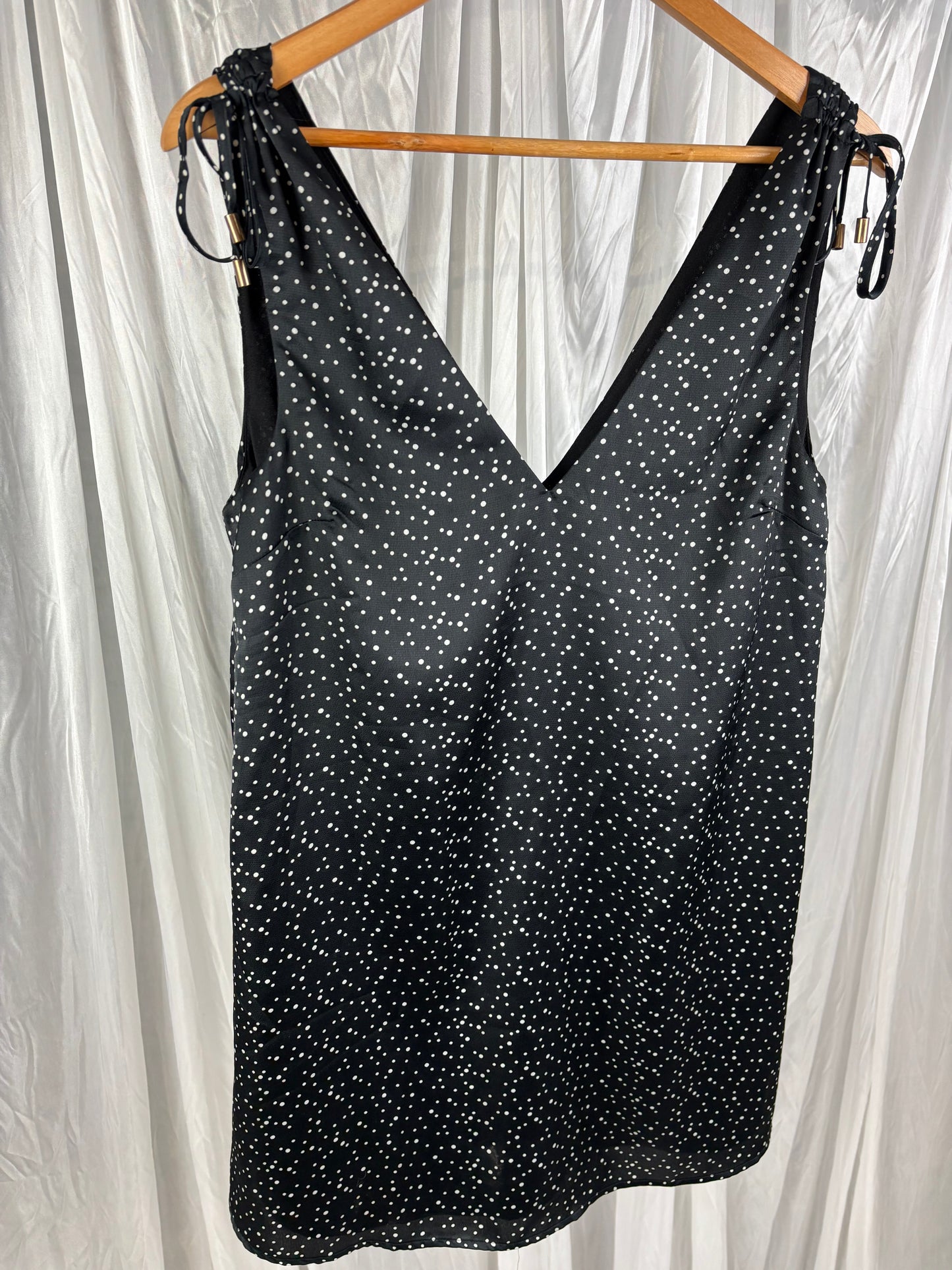 Tussah Polka Dot Mini Dress - 10