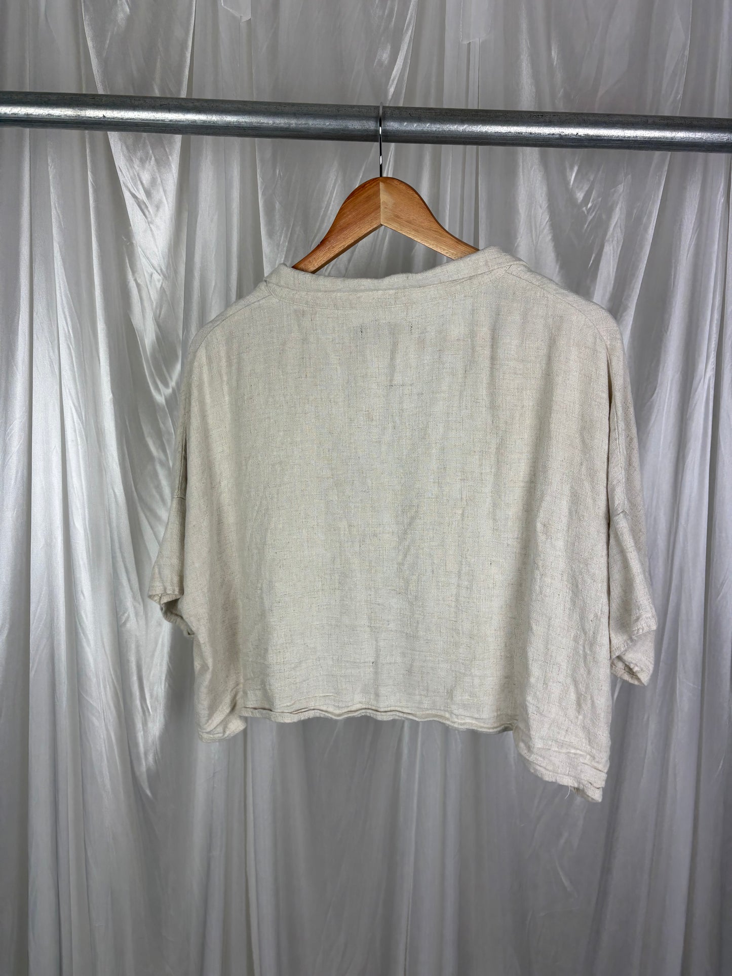 Nunui Beige Cropped Shirt - 6