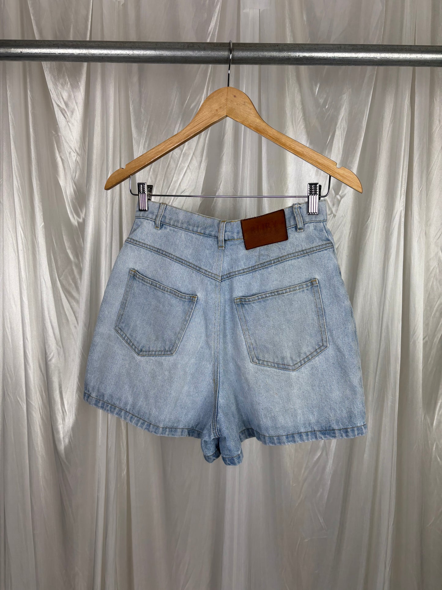 Ruby Light Blue Clover Denim Shorts - 8