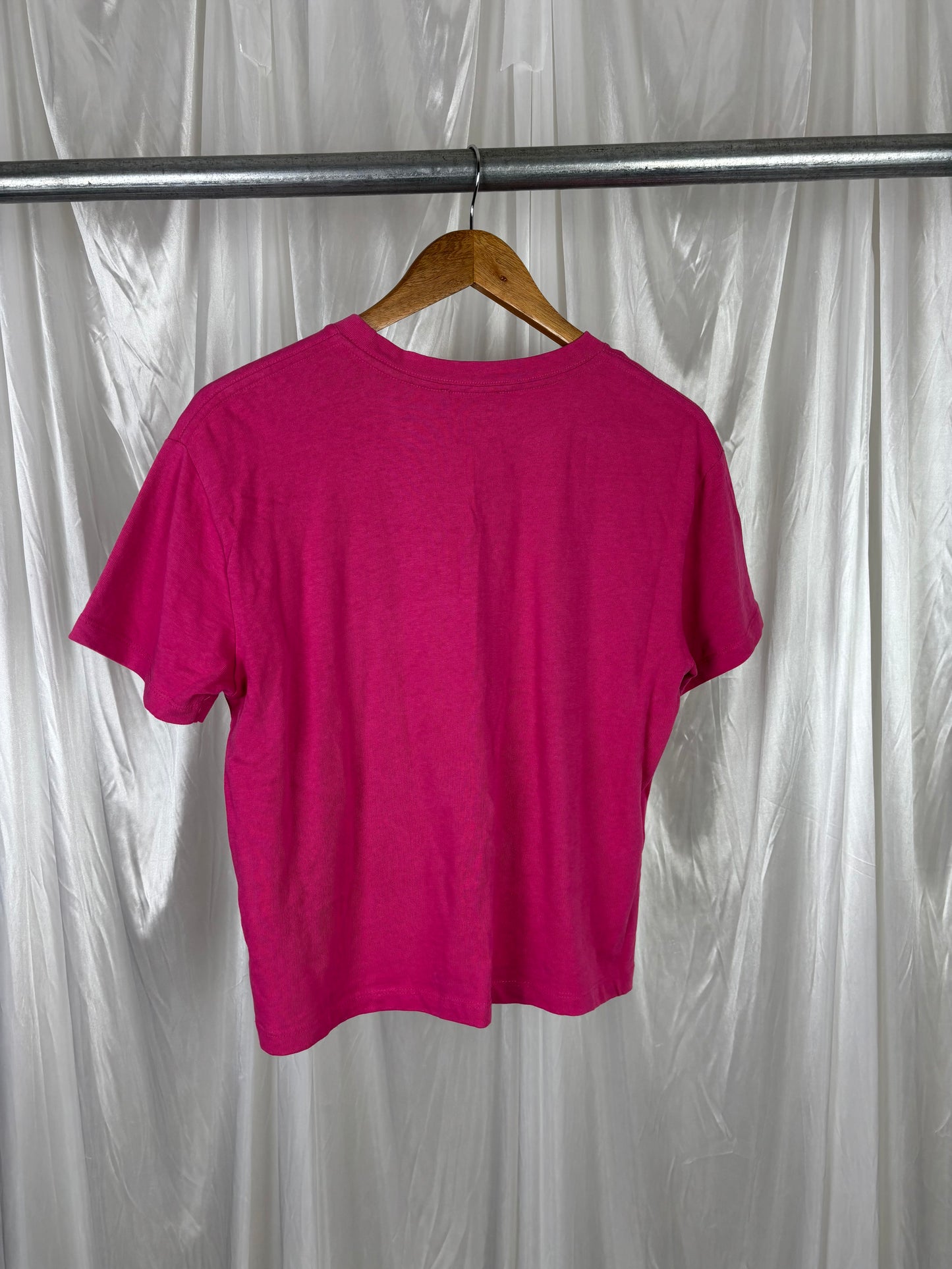 Zara Dark Pink Cropped Tee - M