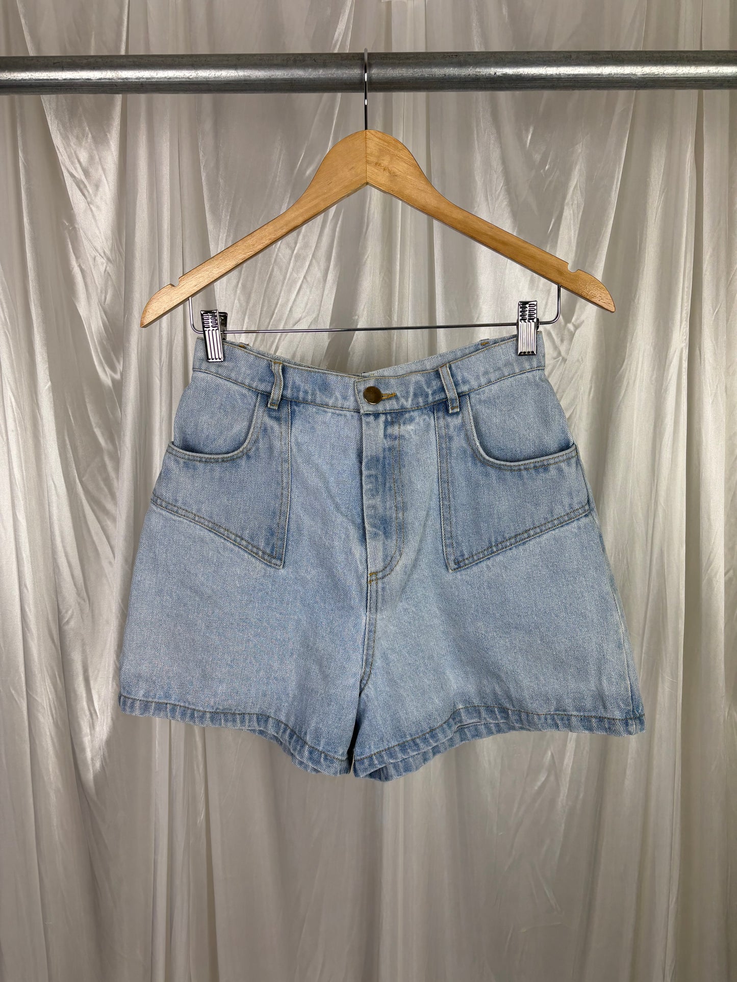Ruby Light Blue Clover Denim Shorts - 8