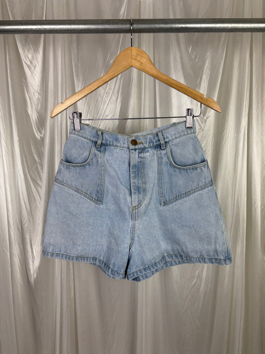 Ruby Light Blue Clover Denim Shorts - 8