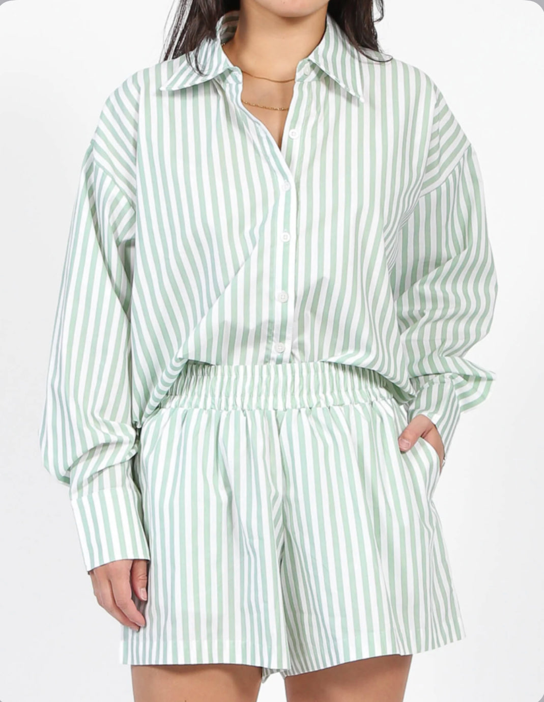 Brunette The Label Striped Shirt - L/XL