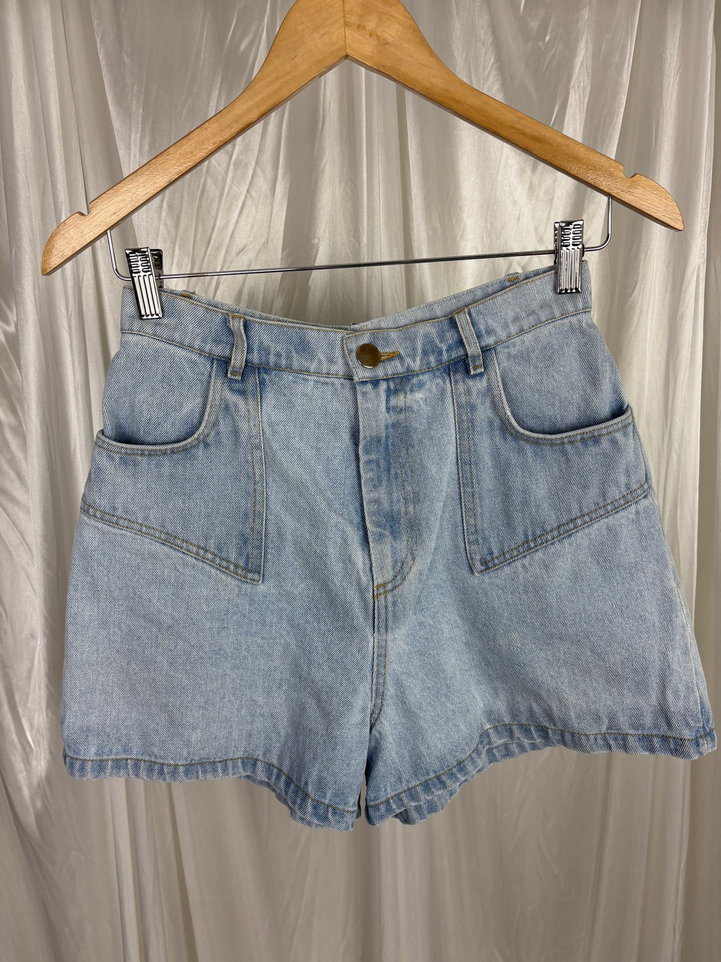 Ruby Light Blue Clover Denim Shorts - 8