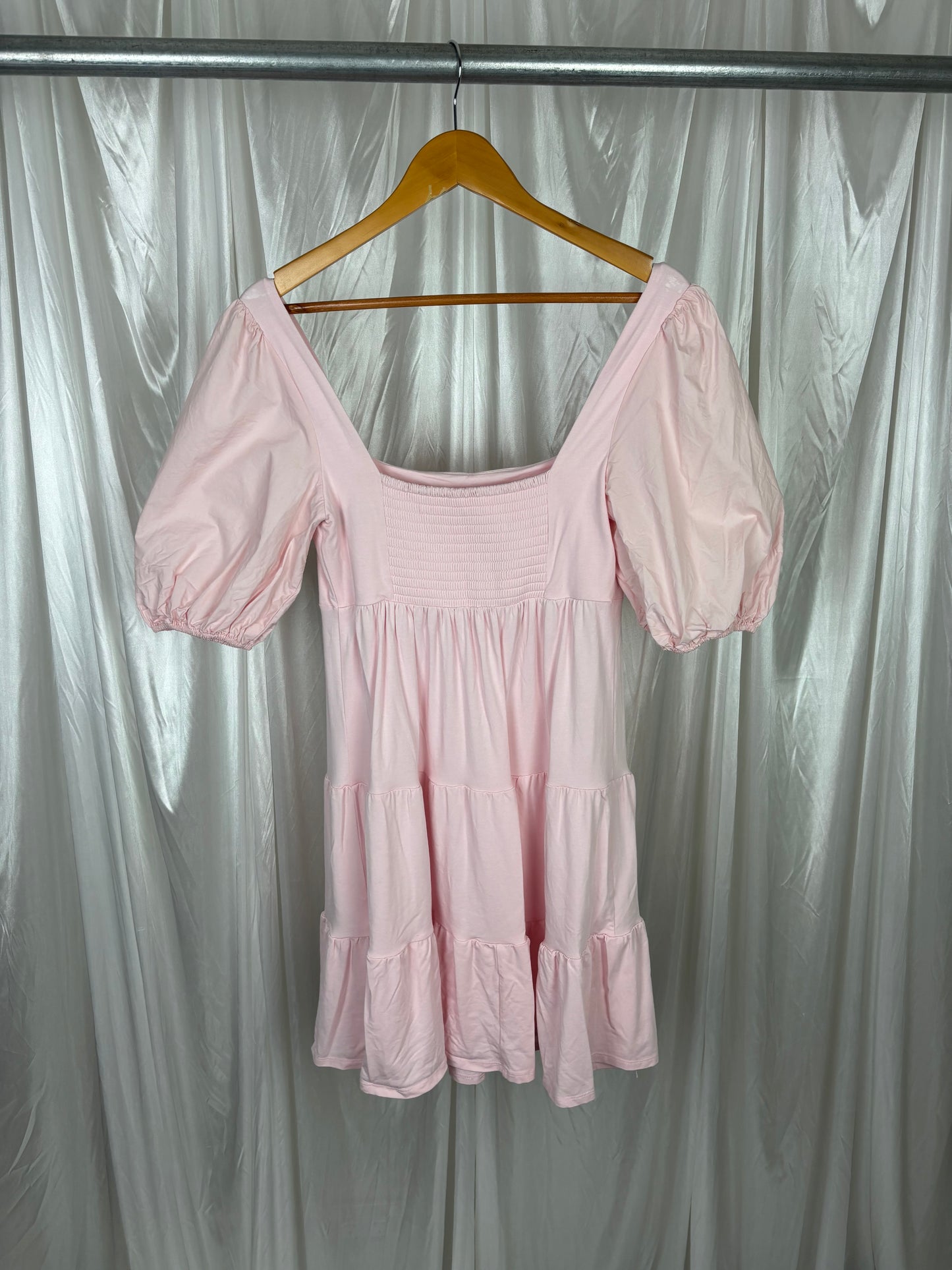 Forever New Pink Tiered Mini Dress - 8