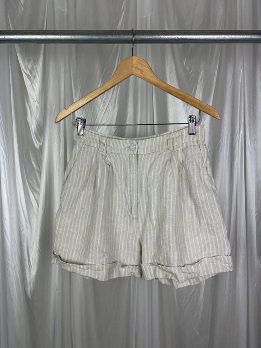 Country Road Striped Linen Shorts - 8