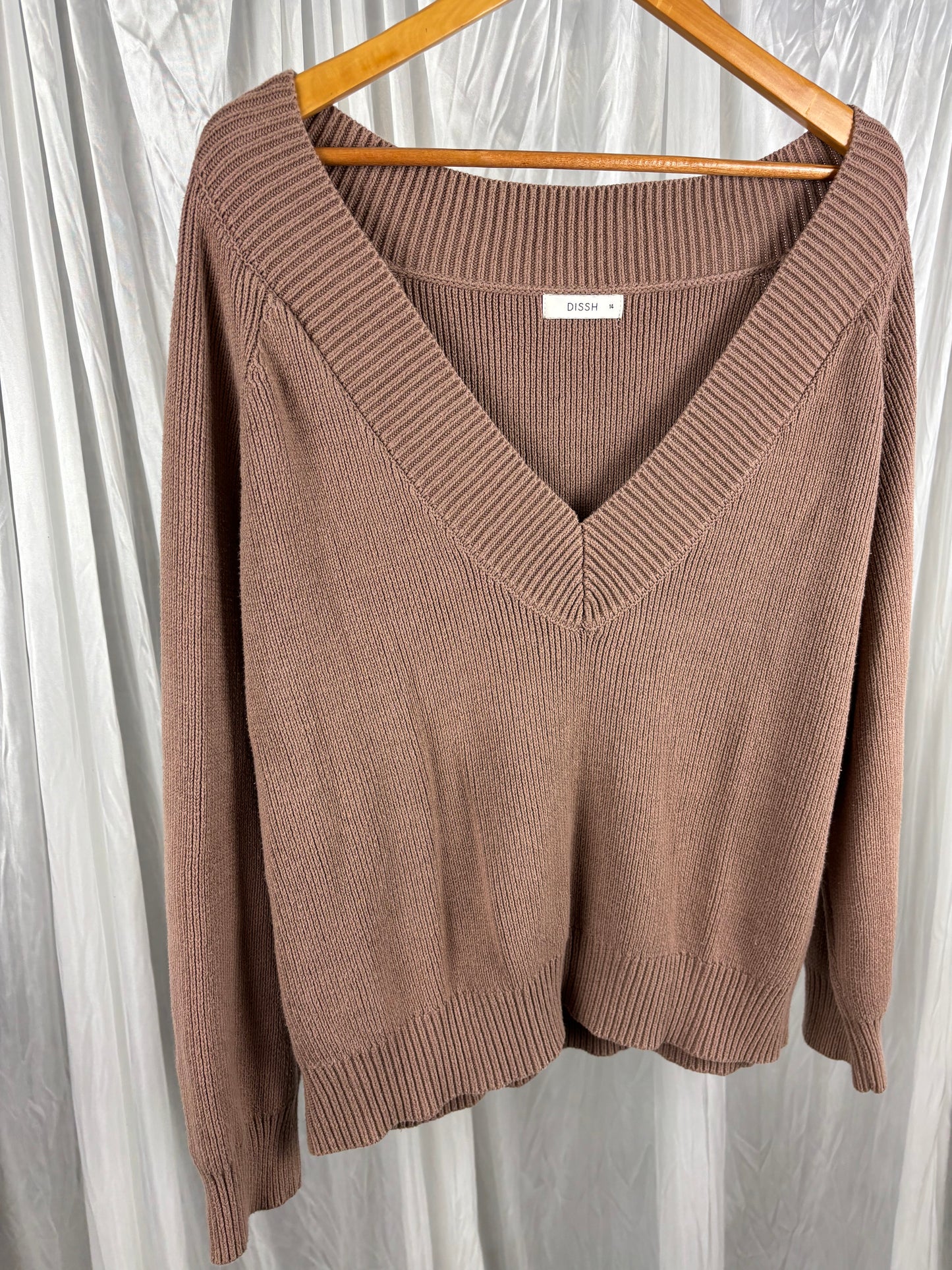 Dissh Brown Knit Jumper - 14