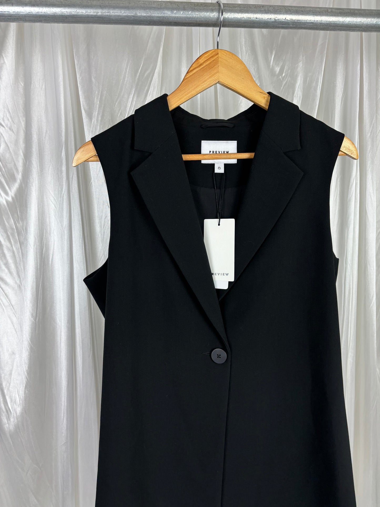 Preview Black Blazer Vest - 8