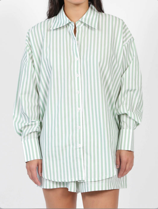 Brunette The Label Striped Shirt - L/XL