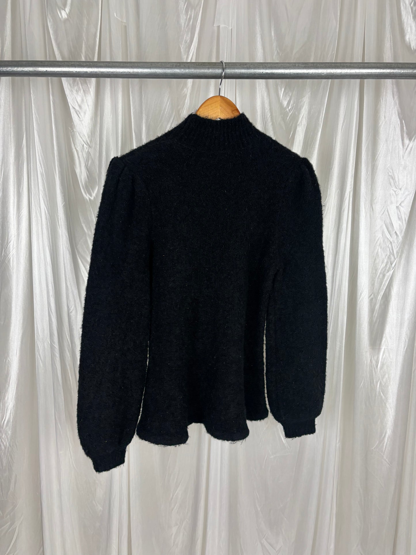 Seed Black High Neck Knit Jumper - S
