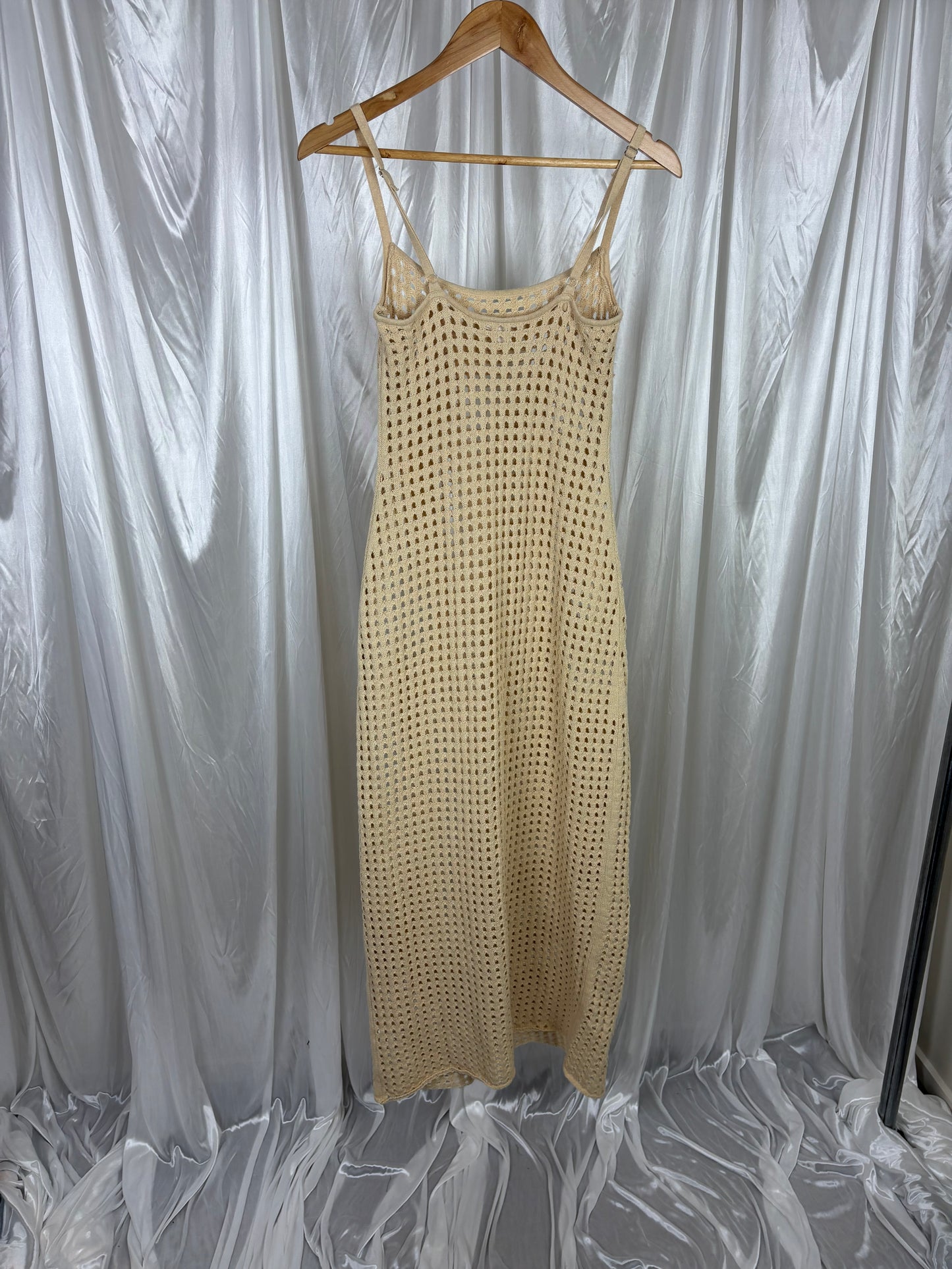 Subtitled Crochet Maxi Dress - S