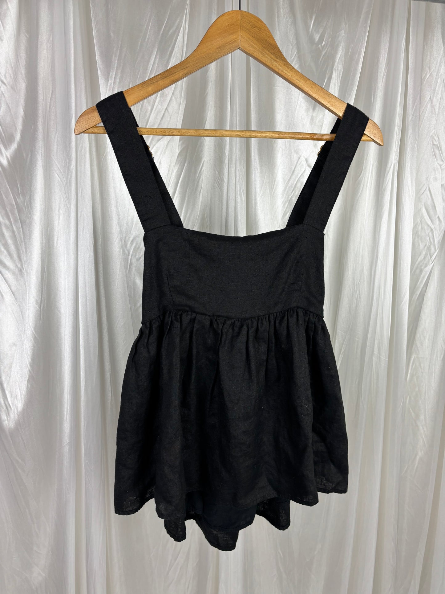 Dissh Black Babydoll Linen Top - 10