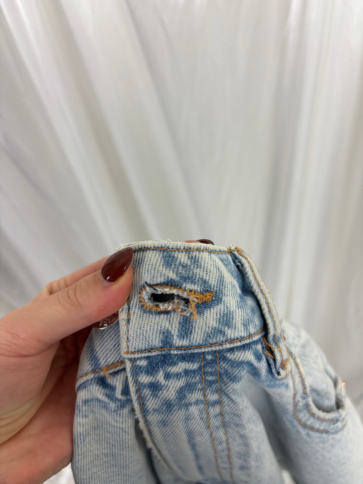 Zara Blue Ripped Denim jeans - 34