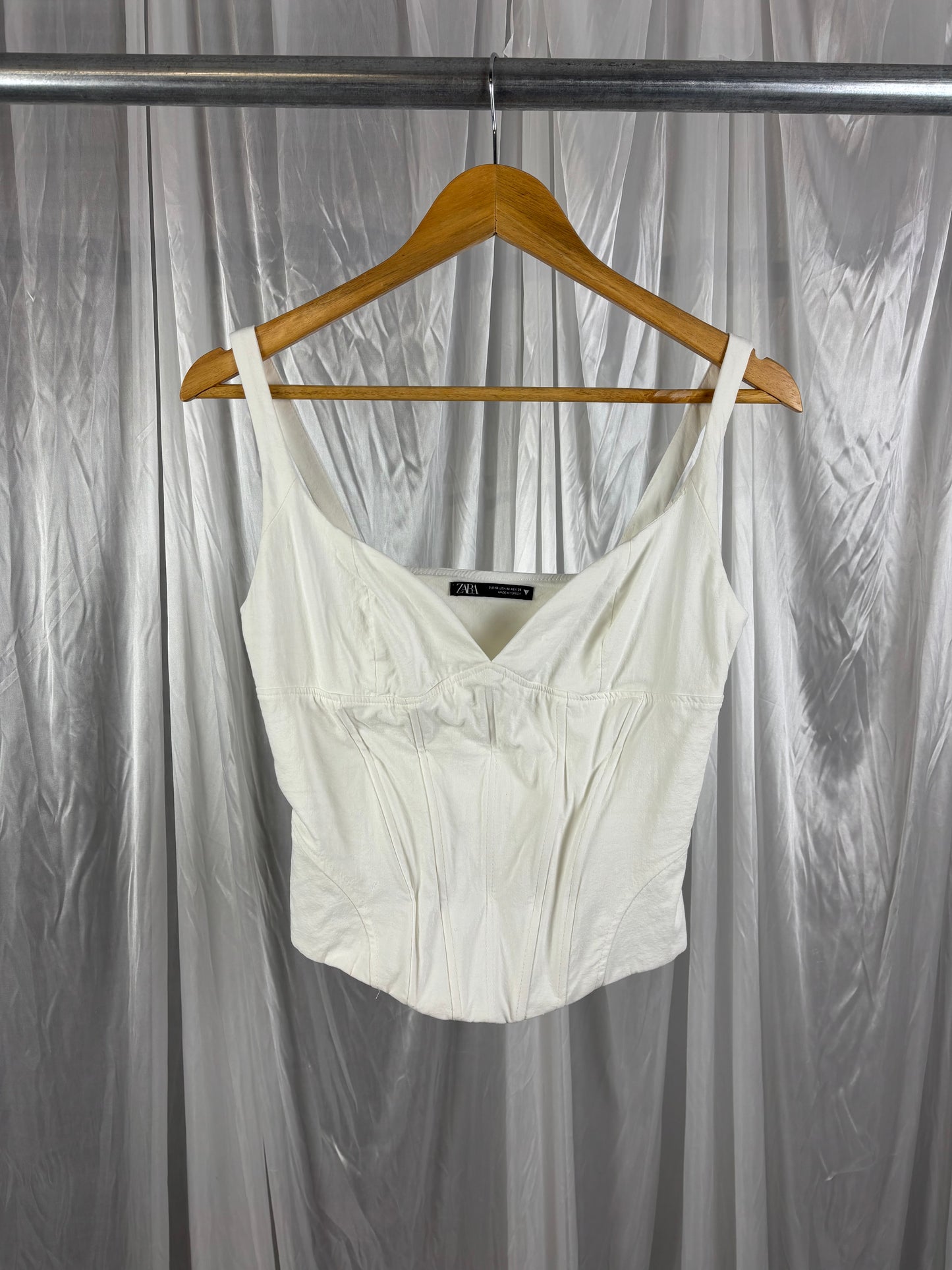 Zara White Corset Top - M