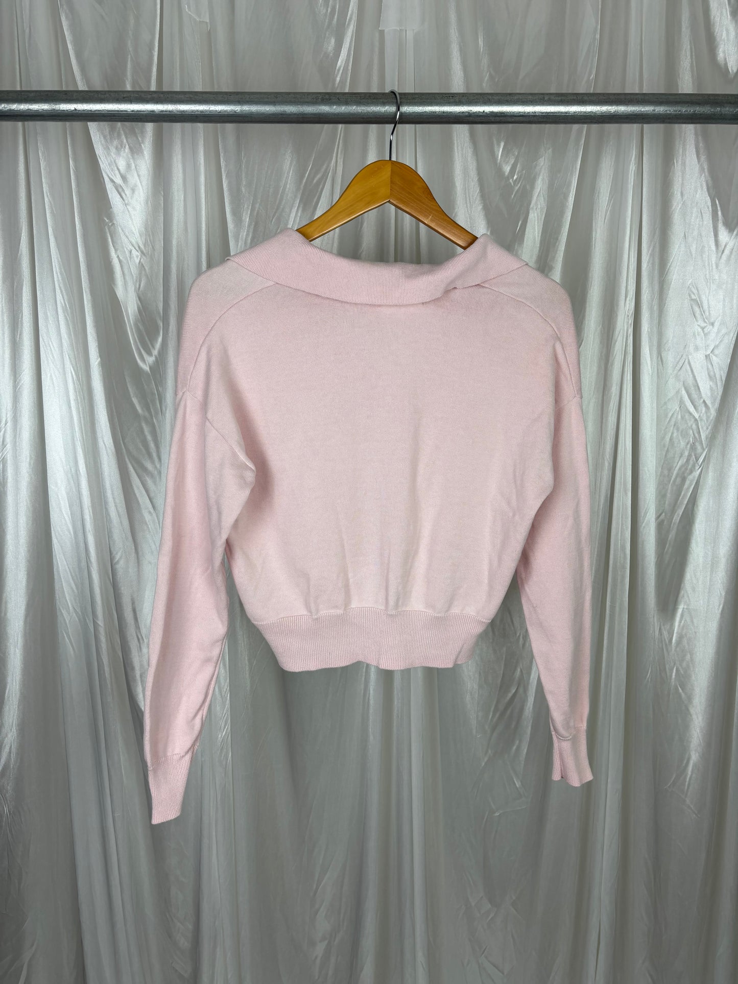Glassons Cropped Pink Knit Jumper - S