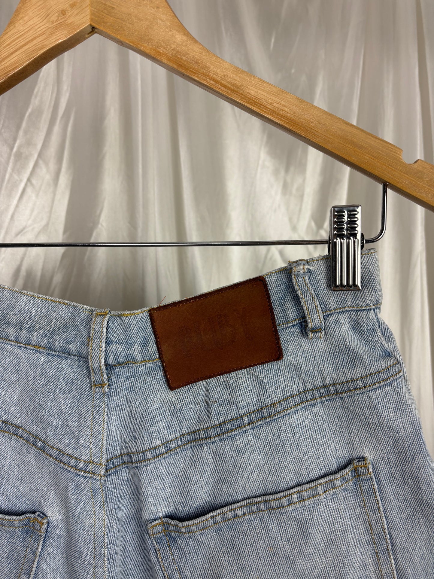 Ruby Light Blue Clover Denim Shorts - 8