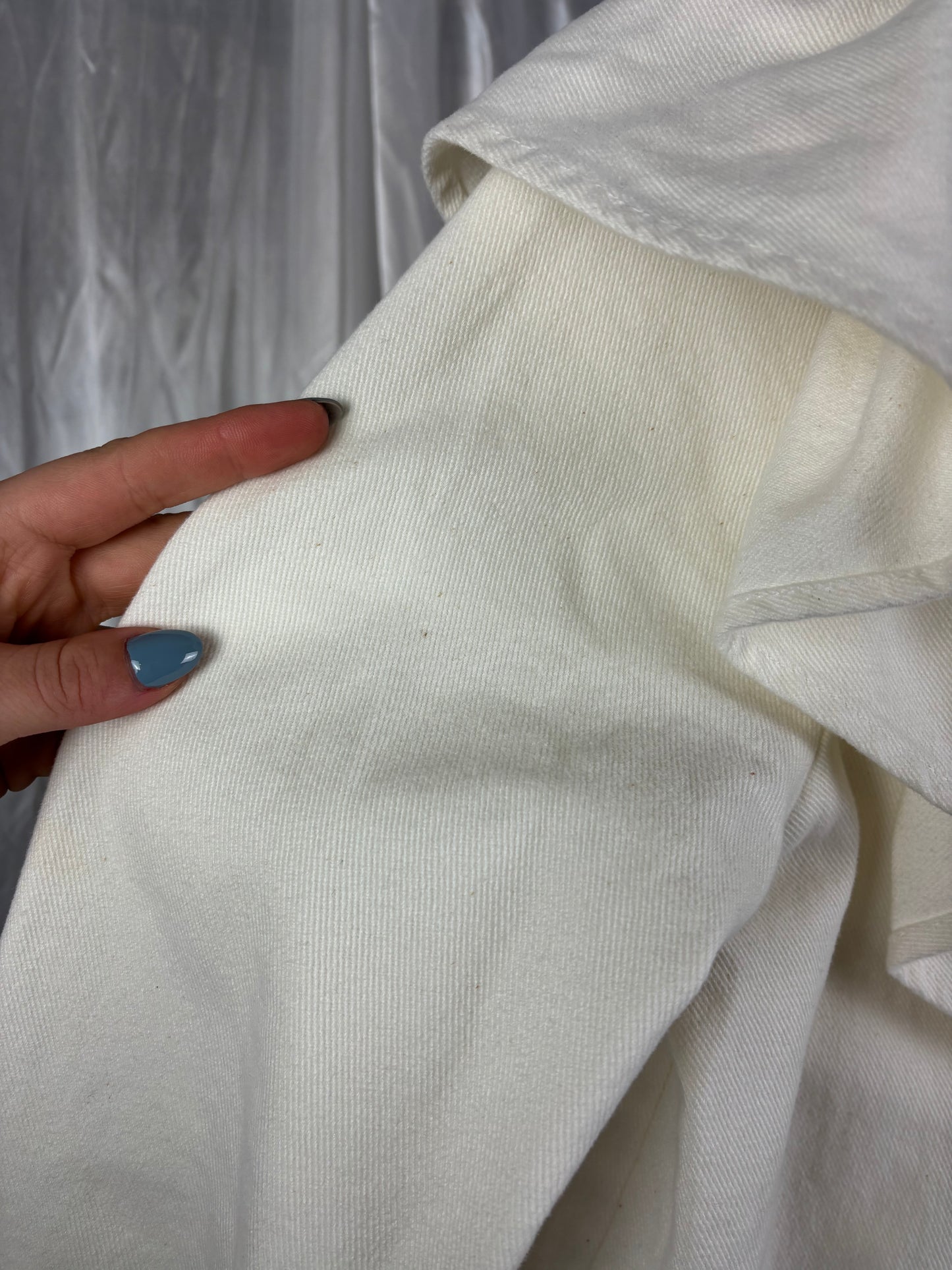 Zara White Denim Dress - S