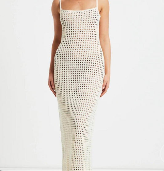 Subtitled Crochet Maxi Dress - S